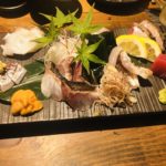 ライザップ35日目の食事。居酒屋でハイボール3杯、刺し身、卵焼き