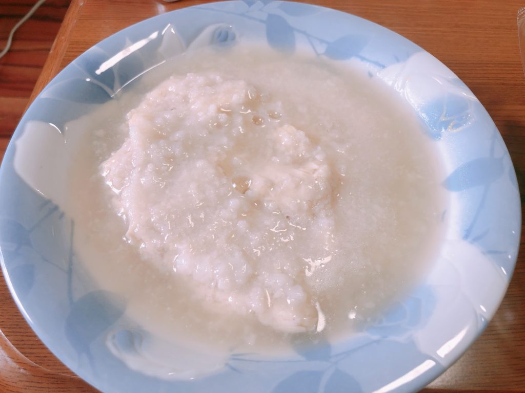 ライザップ４４日目の食事。参鶏湯は精米が入っているのでNG